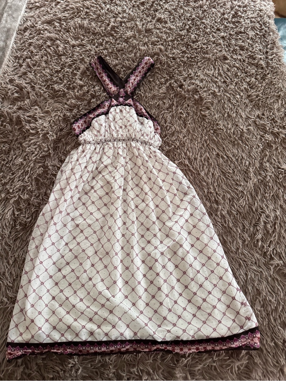 Pink Patterned Sleeveless Sundress